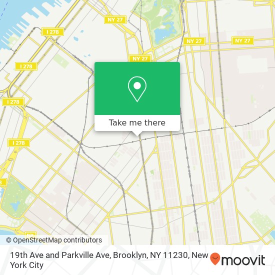 Mapa de 19th Ave and Parkville Ave, Brooklyn, NY 11230