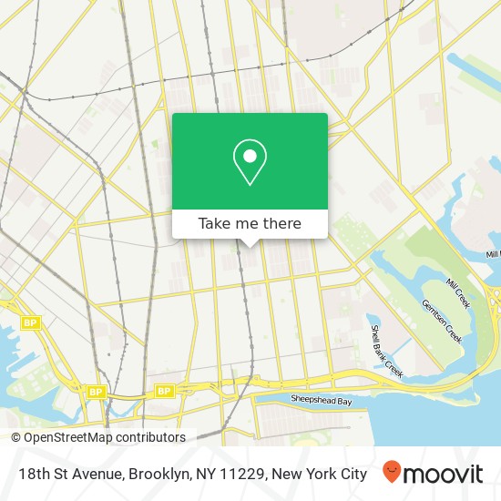 18th St Avenue, Brooklyn, NY 11229 map