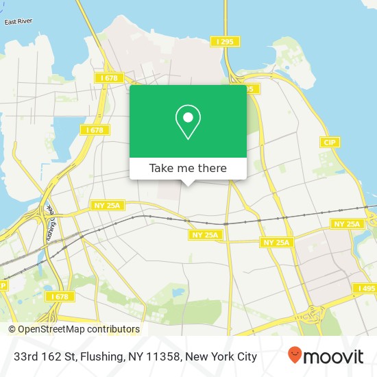 Mapa de 33rd 162 St, Flushing, NY 11358