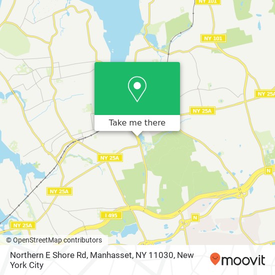 Mapa de Northern E Shore Rd, Manhasset, NY 11030