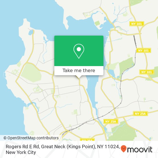 Mapa de Rogers Rd E Rd, Great Neck (Kings Point), NY 11024