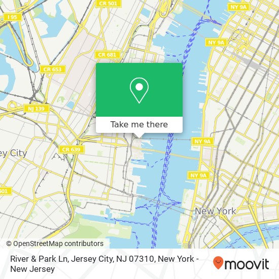 River & Park Ln, Jersey City, NJ 07310 map
