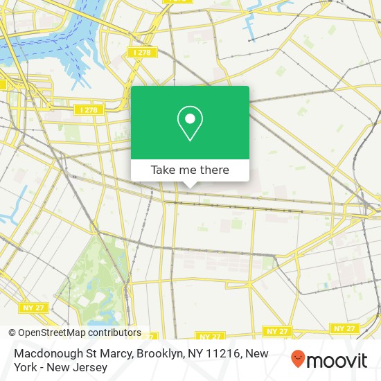 Mapa de Macdonough St Marcy, Brooklyn, NY 11216