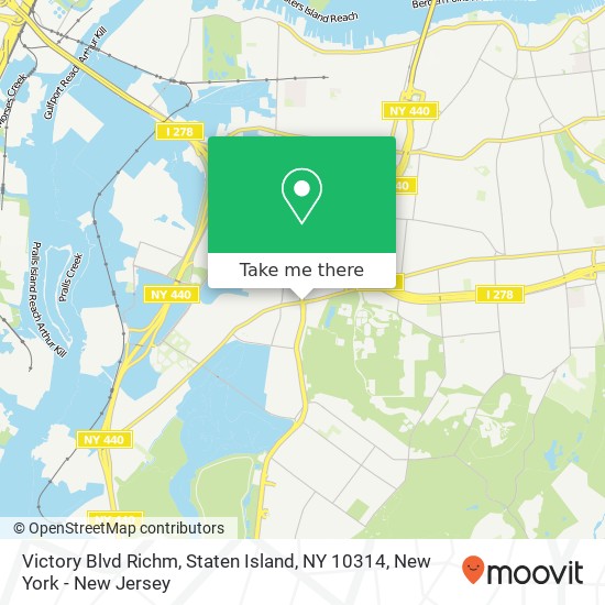 Mapa de Victory Blvd Richm, Staten Island, NY 10314