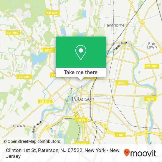 Mapa de Clinton 1st St, Paterson, NJ 07522