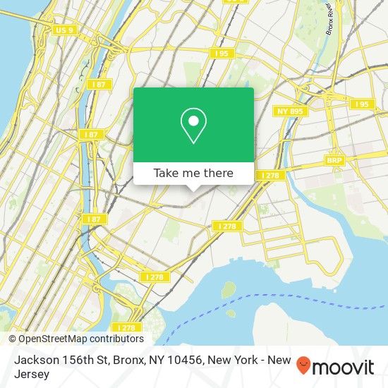 Jackson 156th St, Bronx, NY 10456 map