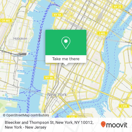 Mapa de Bleecker and Thompson St, New York, NY 10012