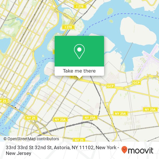 Mapa de 33rd 33rd St 32nd St, Astoria, NY 11102