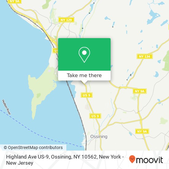 Mapa de Highland Ave US-9, Ossining, NY 10562