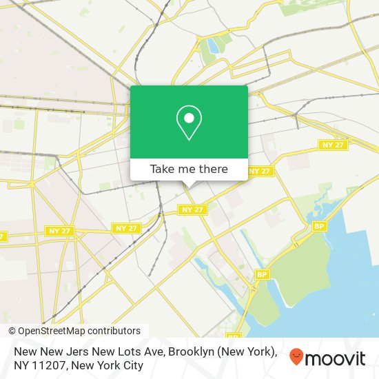 New New Jers New Lots Ave, Brooklyn (New York), NY 11207 map