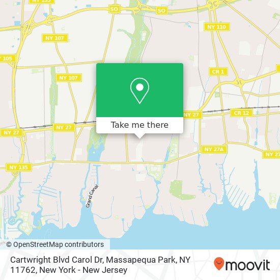 Mapa de Cartwright Blvd Carol Dr, Massapequa Park, NY 11762