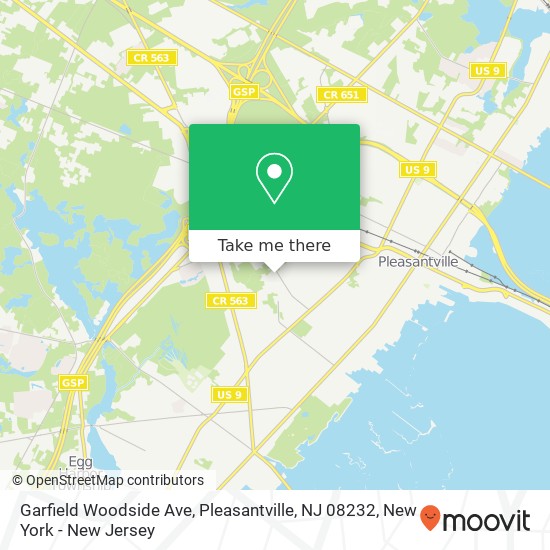 Mapa de Garfield Woodside Ave, Pleasantville, NJ 08232