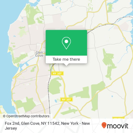 Mapa de Fox 2nd, Glen Cove, NY 11542