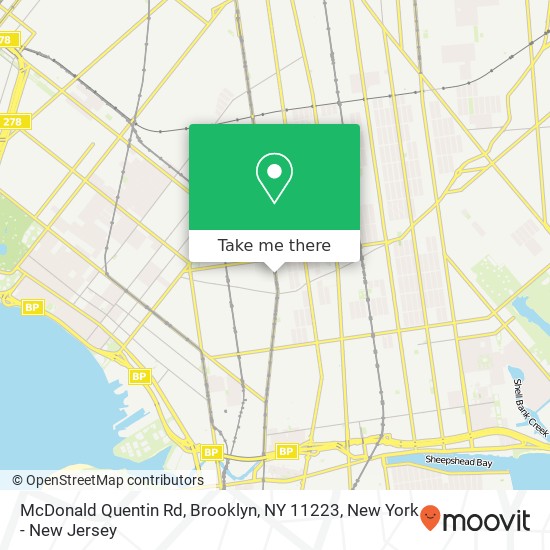 McDonald Quentin Rd, Brooklyn, NY 11223 map