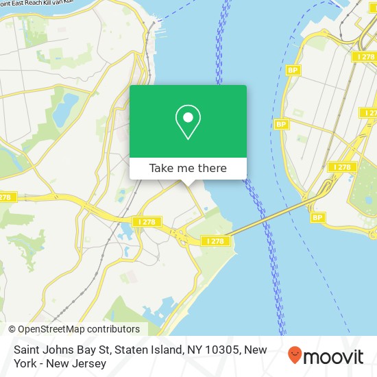 Saint Johns Bay St, Staten Island, NY 10305 map