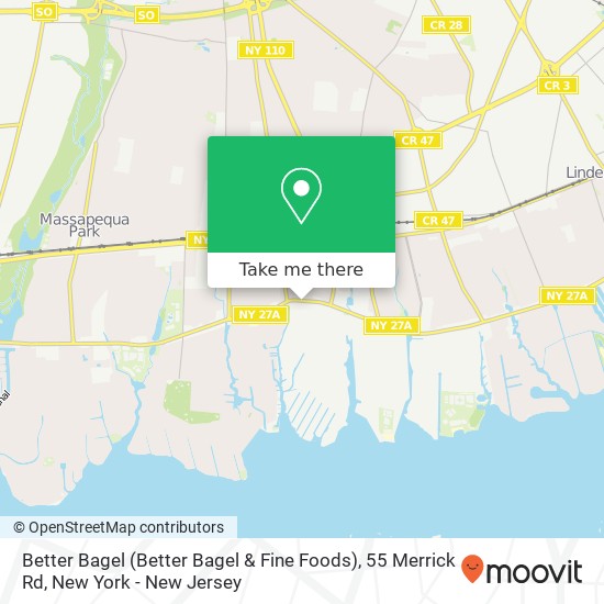 Better Bagel (Better Bagel & Fine Foods), 55 Merrick Rd map