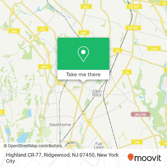 Highland CR-77, Ridgewood, NJ 07450 map