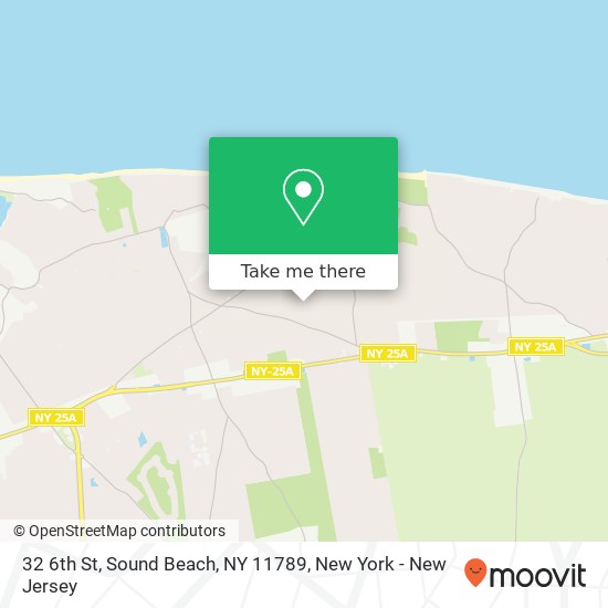 Mapa de 32 6th St, Sound Beach, NY 11789