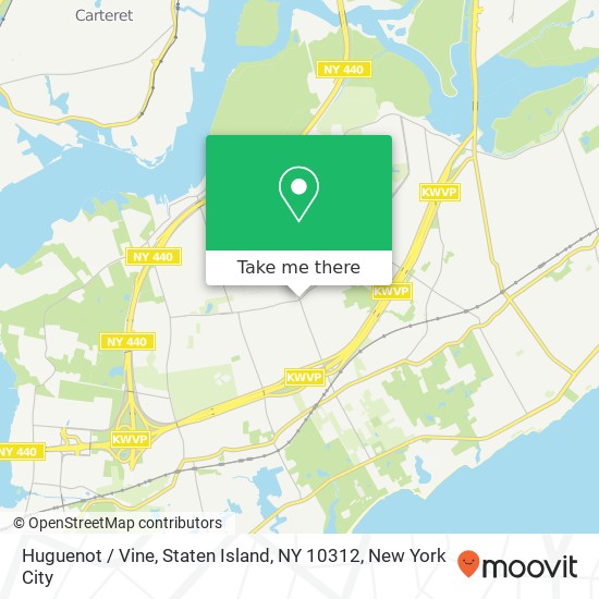 Mapa de Huguenot / Vine, Staten Island, NY 10312