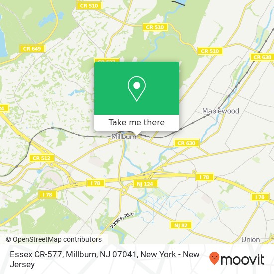 Mapa de Essex CR-577, Millburn, NJ 07041