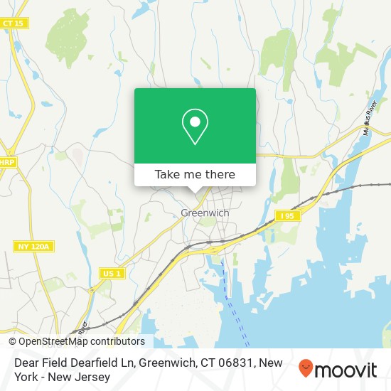 Mapa de Dear Field Dearfield Ln, Greenwich, CT 06831