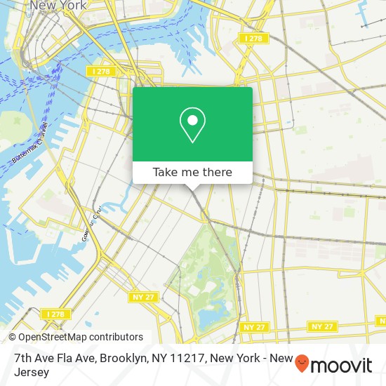 Mapa de 7th Ave Fla Ave, Brooklyn, NY 11217