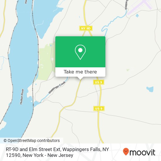 RT-9D and Elm Street Ext, Wappingers Falls, NY 12590 map