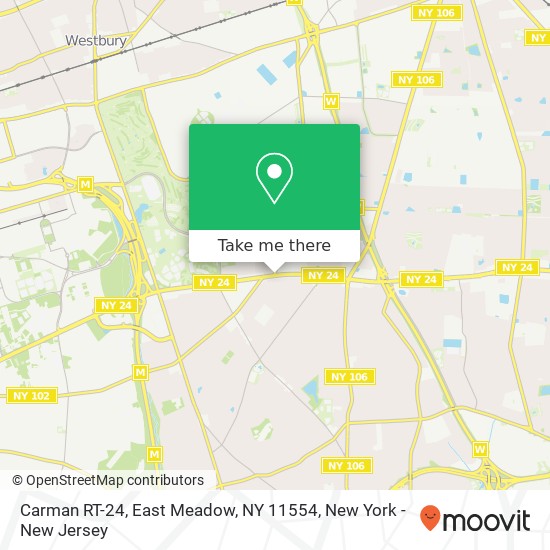Mapa de Carman RT-24, East Meadow, NY 11554