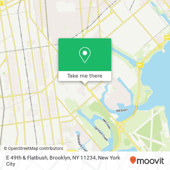 Mapa de E 49th & Flatbush, Brooklyn, NY 11234