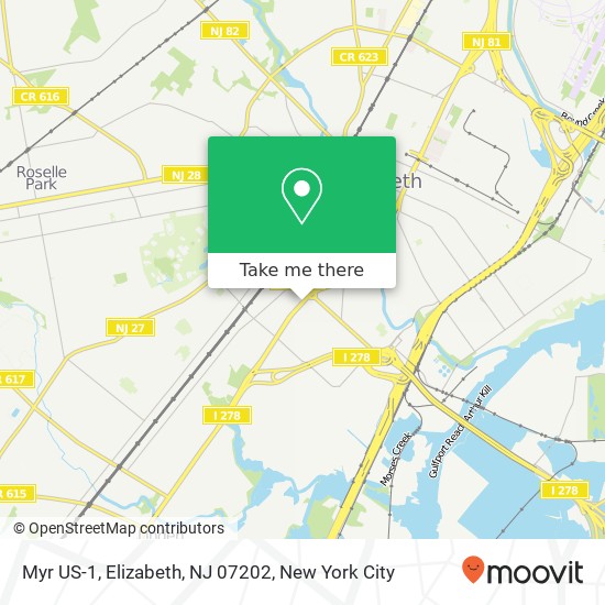 Myr US-1, Elizabeth, NJ 07202 map