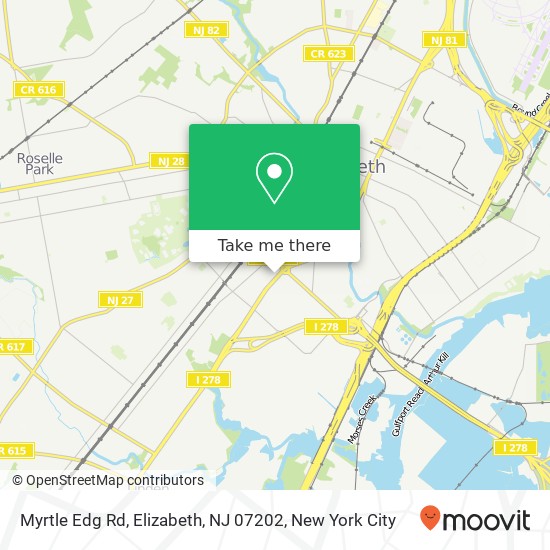 Mapa de Myrtle Edg Rd, Elizabeth, NJ 07202