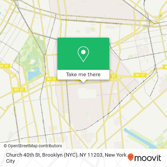 Mapa de Church 40th St, Brooklyn (NYC), NY 11203