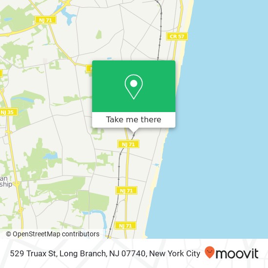 Mapa de 529 Truax St, Long Branch, NJ 07740