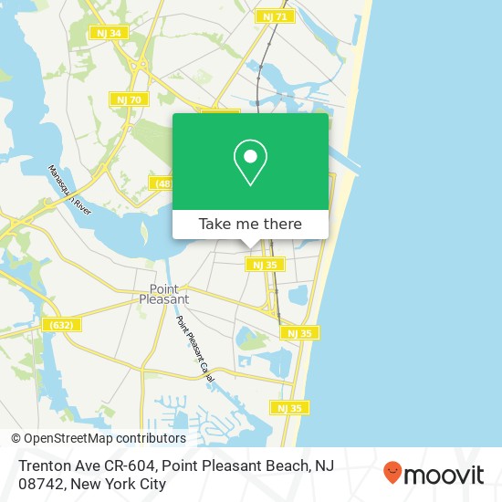 Trenton Ave CR-604, Point Pleasant Beach, NJ 08742 map