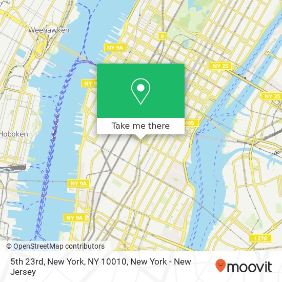 Mapa de 5th 23rd, New York, NY 10010