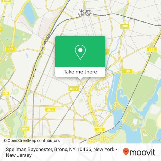 Mapa de Spellman Baychester, Bronx, NY 10466