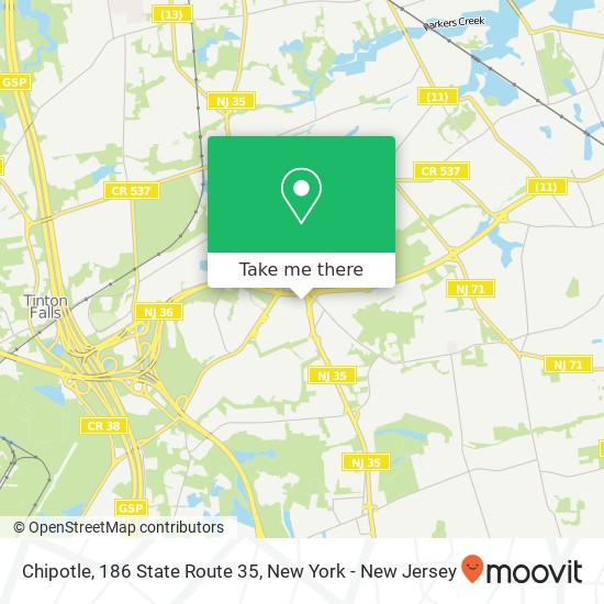 Mapa de Chipotle, 186 State Route 35