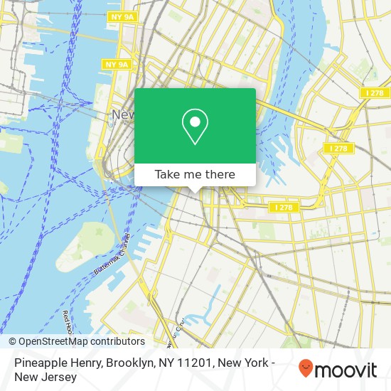 Mapa de Pineapple Henry, Brooklyn, NY 11201