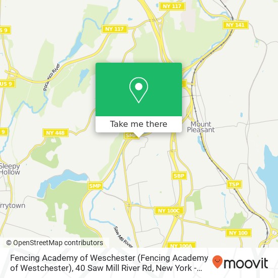 Mapa de Fencing Academy of Weschester (Fencing Academy of Westchester), 40 Saw Mill River Rd