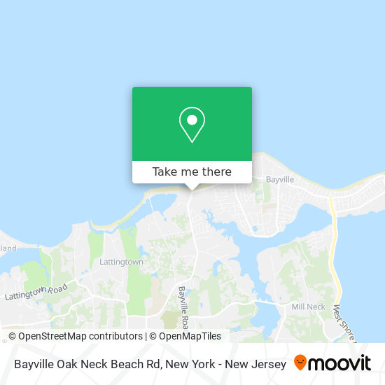 Bayville Oak Neck Beach Rd map