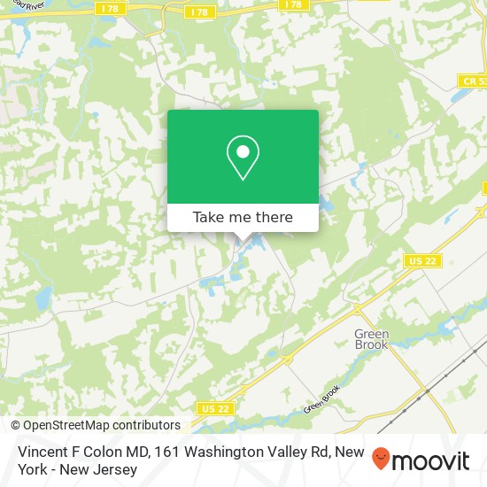 Vincent F Colon MD, 161 Washington Valley Rd map