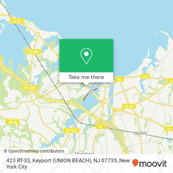 423 RT-35, Keyport (UNION BEACH), NJ 07735 map