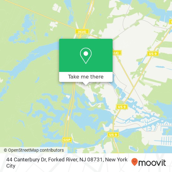 44 Canterbury Dr, Forked River, NJ 08731 map