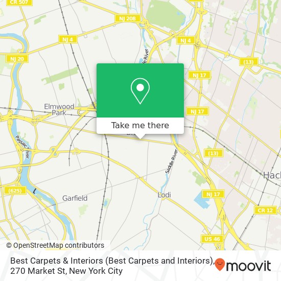 Mapa de Best Carpets & Interiors (Best Carpets and Interiors), 270 Market St