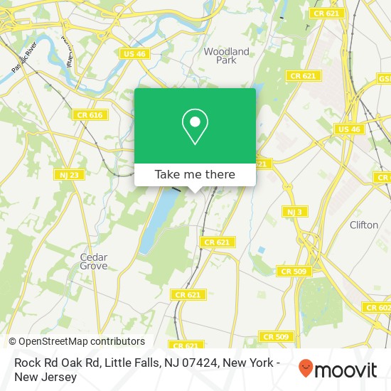 Rock Rd Oak Rd, Little Falls, NJ 07424 map