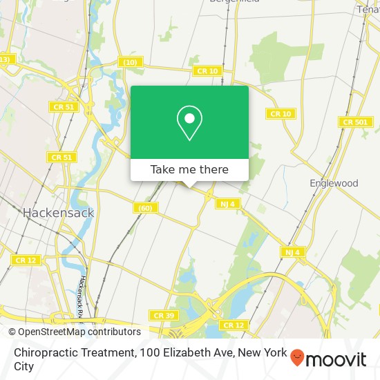 Chiropractic Treatment, 100 Elizabeth Ave map