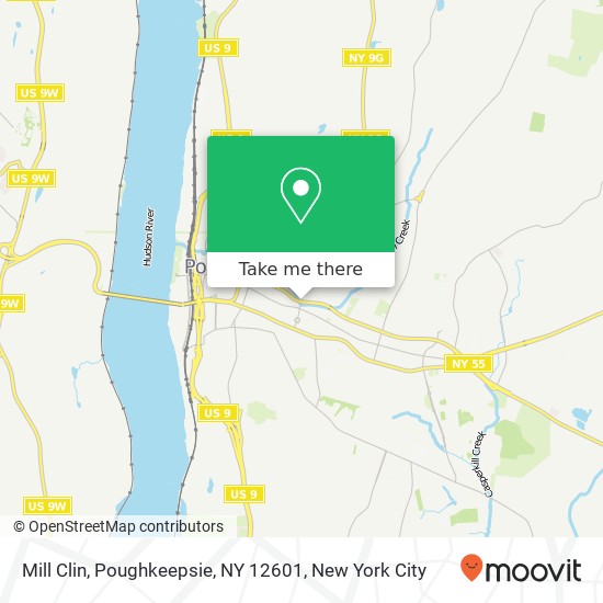 Mill Clin, Poughkeepsie, NY 12601 map