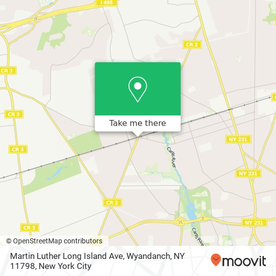 Mapa de Martin Luther Long Island Ave, Wyandanch, NY 11798