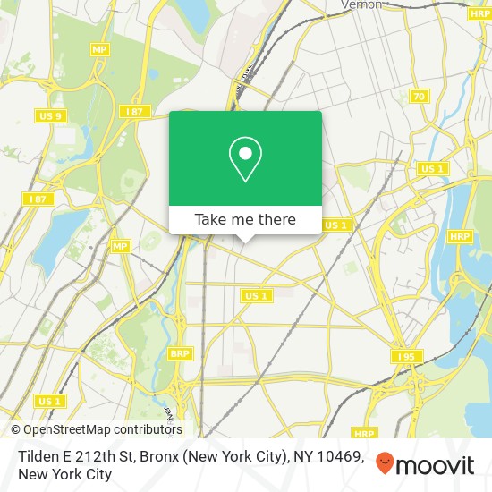 Mapa de Tilden E 212th St, Bronx (New York City), NY 10469