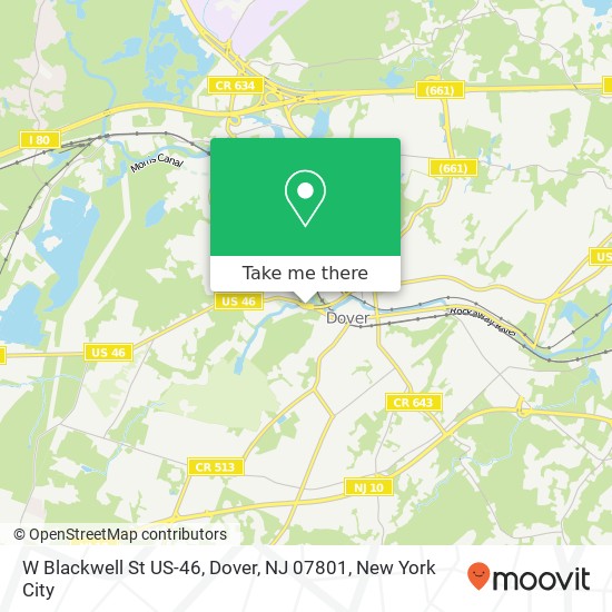 W Blackwell St US-46, Dover, NJ 07801 map